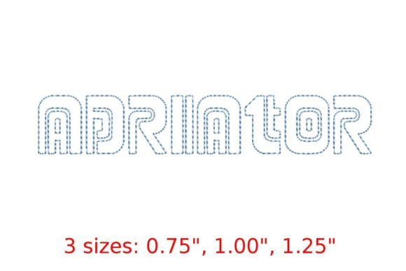Adriator Bean Stitch Outline Font