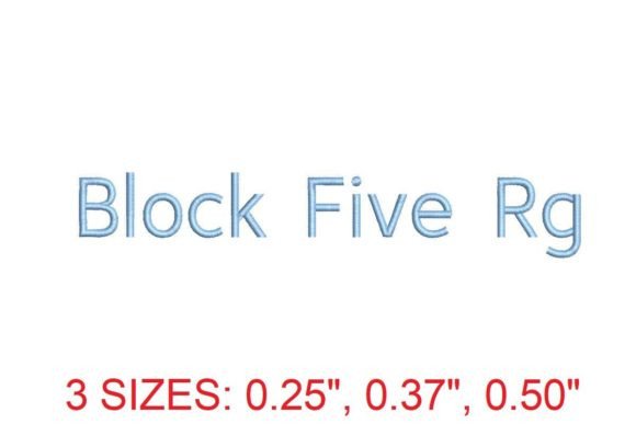 Block Five Rg Embroidery Font: A Timeless Stitch for Branded Merch