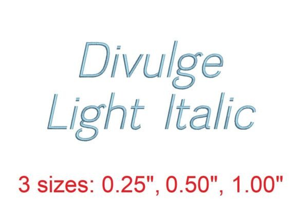 Divulge LT IT Embroidery Font Review for Craft Fairs