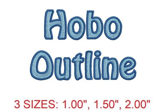 Hobo Outline Embroidery Font
