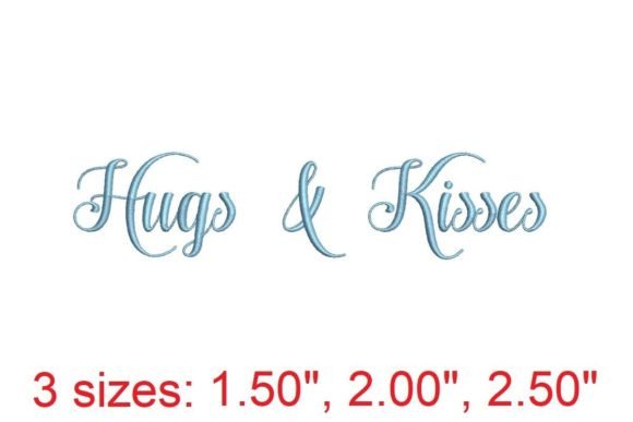 Hugs and Kisses Embroidery Font