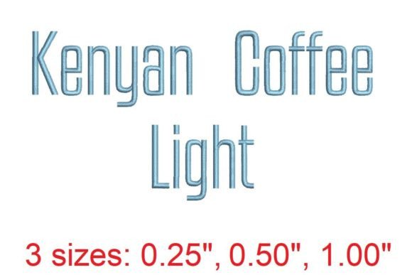 Kenyan Coffee LT Embroidery Font in Personalized Gifts