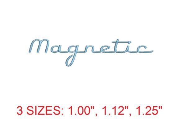 Magnetic Embroidery Font: A Touch of Modern Charm