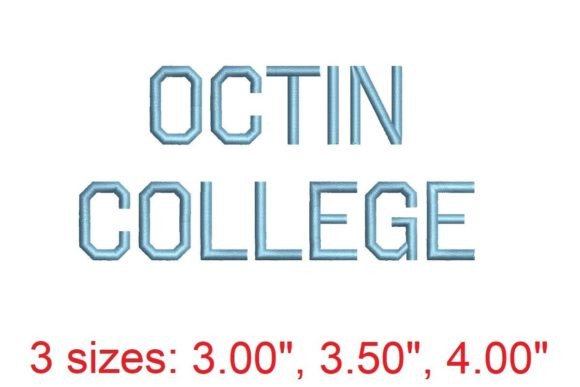 Octin College Regular Embroidery Font In Real Projects