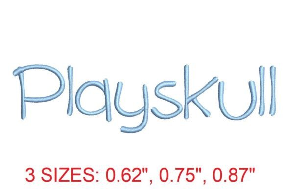 Playskull Embroidery Font Review for Branded Merch