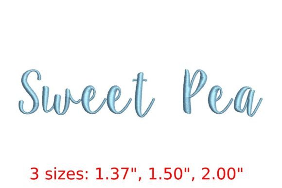 Sweet Pea Embroidery Font for Small Business Success