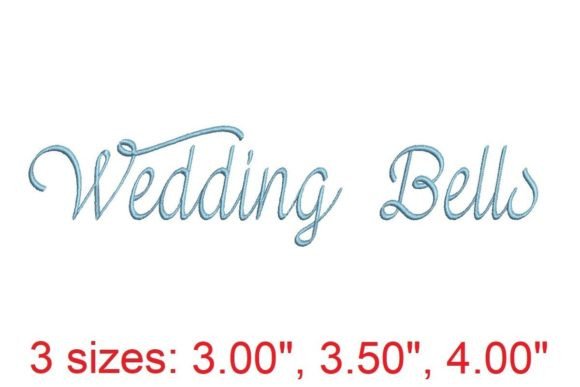 Wedding Bells Embroidery Font for Bridal & Gift Lines
